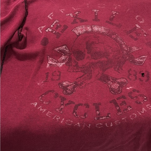 Affliction Black and Red Striped Long Sleeve Shirt - Picture 4 of 4